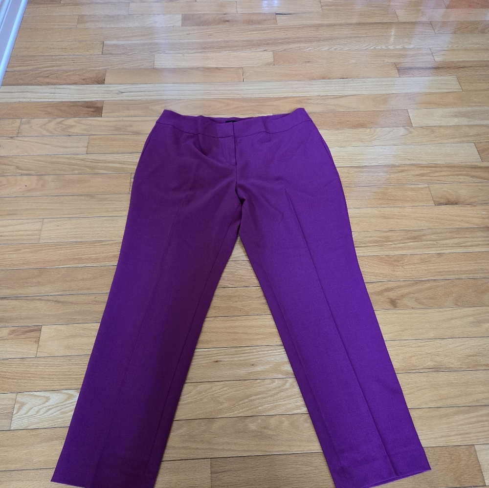Evan Picone Vibrant Purple Ankle Pants